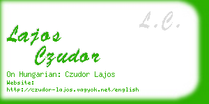 lajos czudor business card